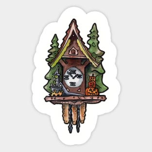 Witchy Cuckoo Clock Sticker